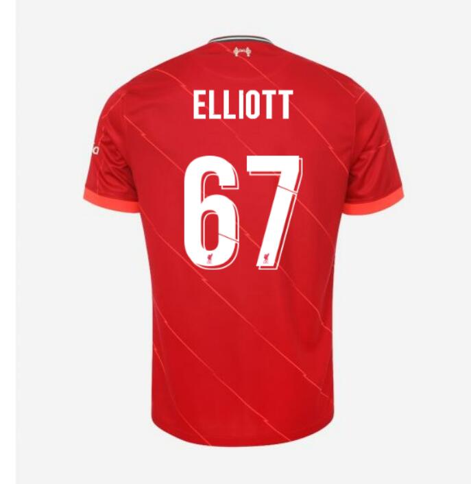 2021/22 Liverpool Cup Home Kit Soccer Jersey with ELLIOTT 67 printing